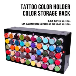 50 Hole Tattoo Ink Holder Display Stand Wall-Mounted Tattoo Pigment Bottle Rack Tattoo Ink Organizer Storage Box Rack Make Up