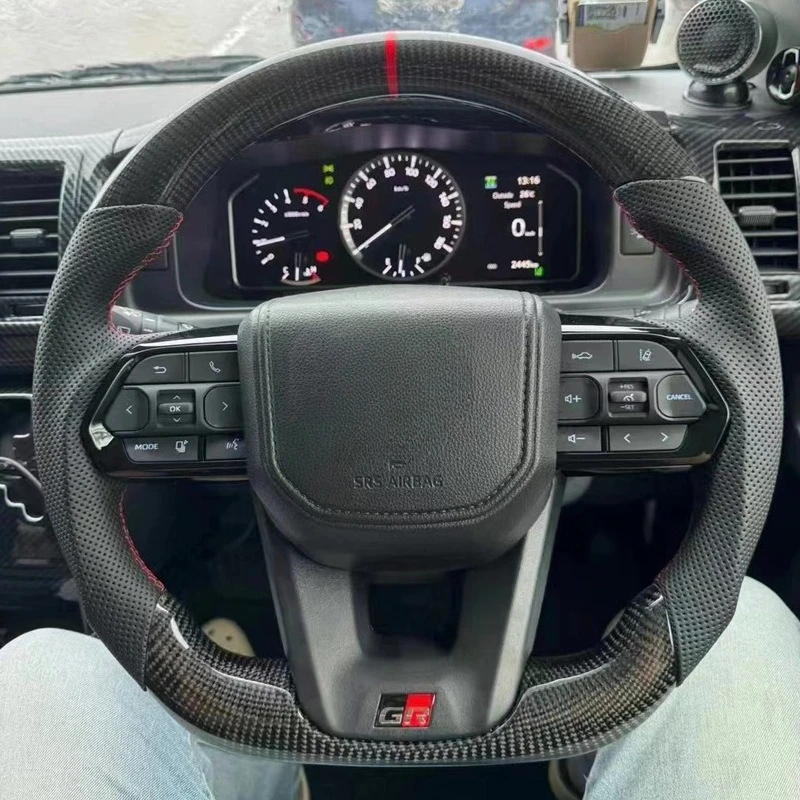 

Steering wheel assembly upgraded mahogany carbon fiber style