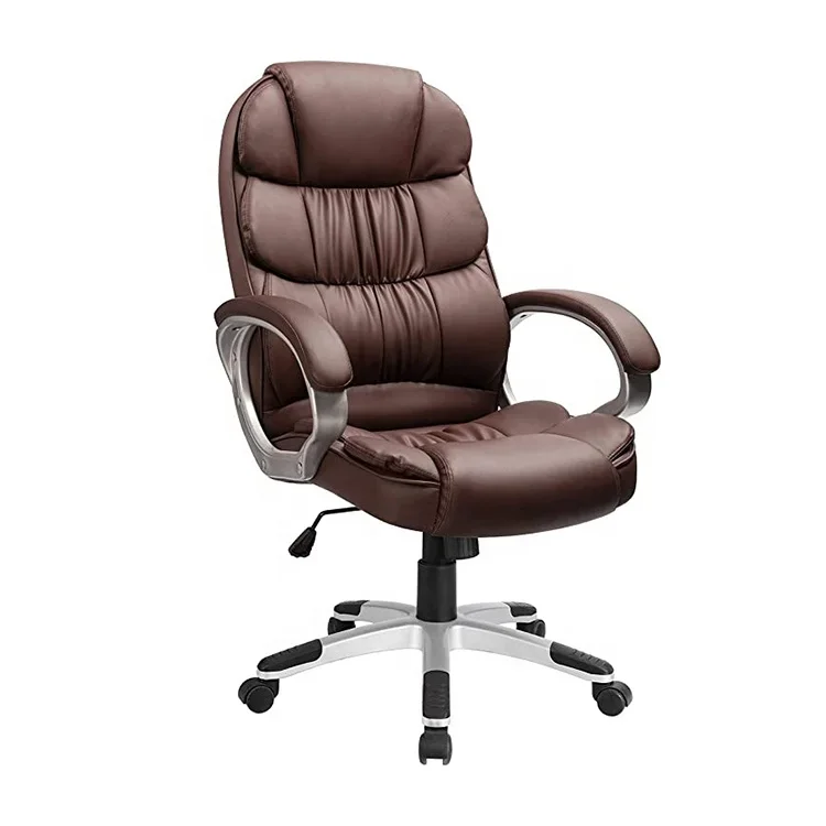 Leather chaise de bureau Swivel Revolving Guest Meeting Chair Staff Manager Office Chair