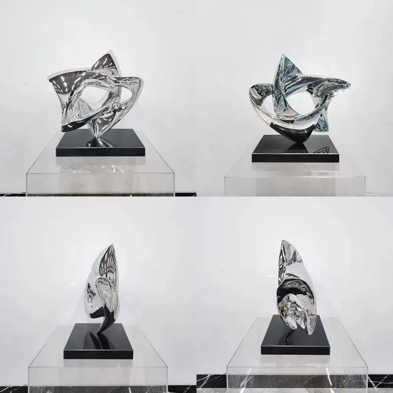 Wholesale Modern Abstract Metal Art Large Custom Welded Stainless Steel Brass Bronze Sculpture for Hotel Garden Interior