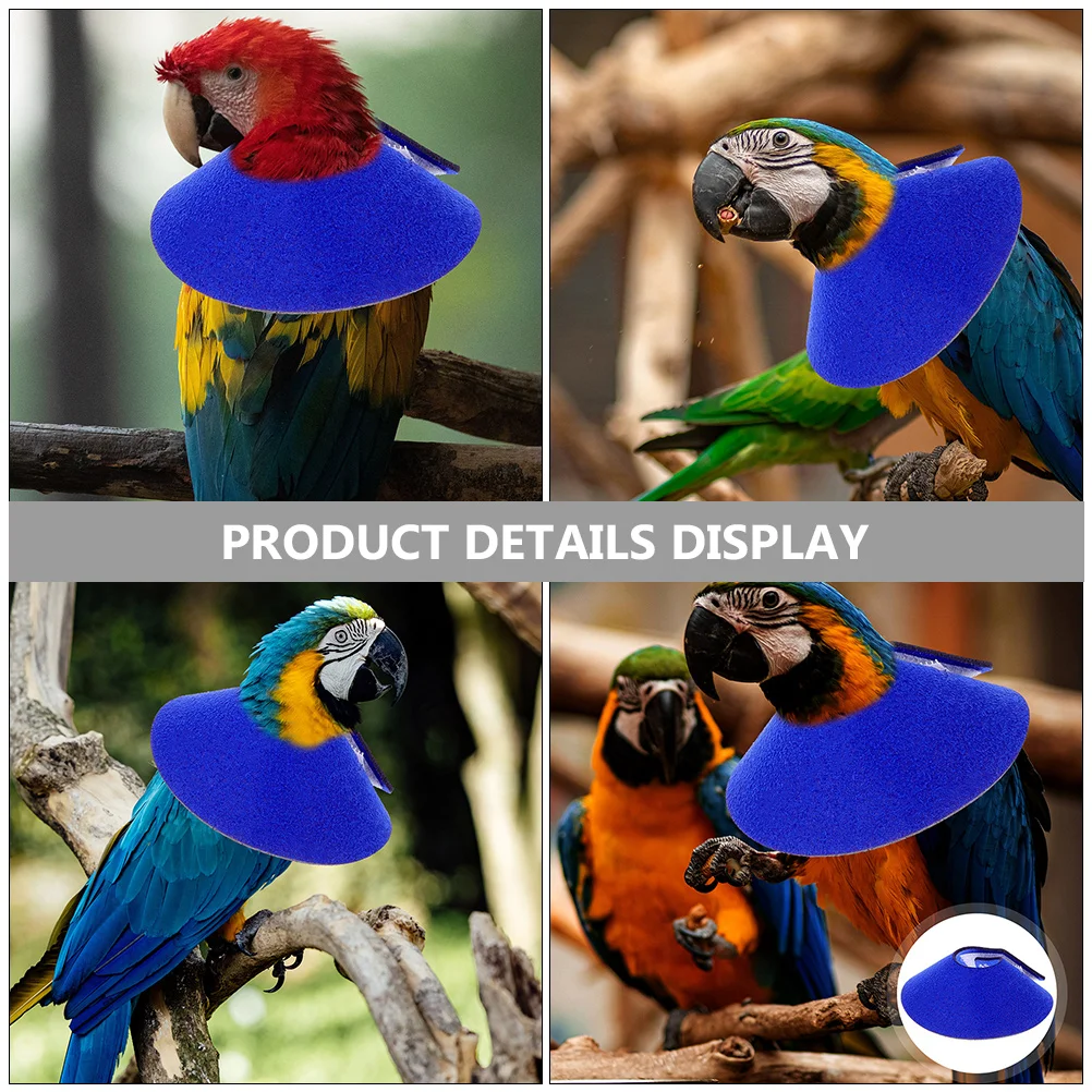 

Anti-Biting Neckwear Pet Collar Neck Protector Decorative Ring Parrot Recovery Collar Microfiber Bite Resistant Slip On
