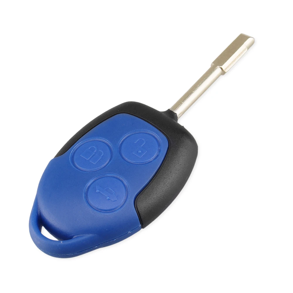 Dandey Blue Car Key Shell 3 Buttons for Ford Transit WM VM 2006 2007 2008 2009 2010 2011 2012 2013 2014 Connect Remote Key Case