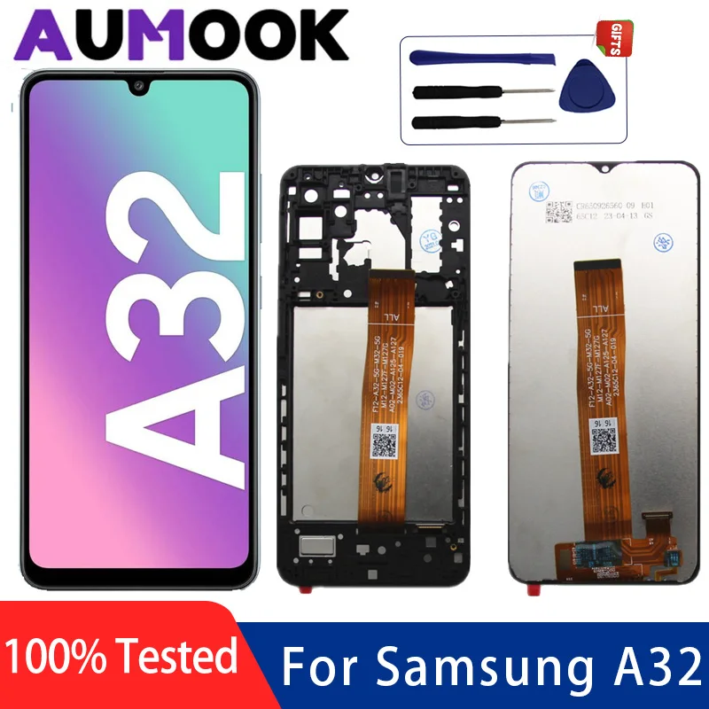 AMOLED para Samsung Galaxy A32 4G A325 A325F pantalla LCD Digitalizador de pantalla táctil para Samsung A32 5G pantalla de SM-A326B