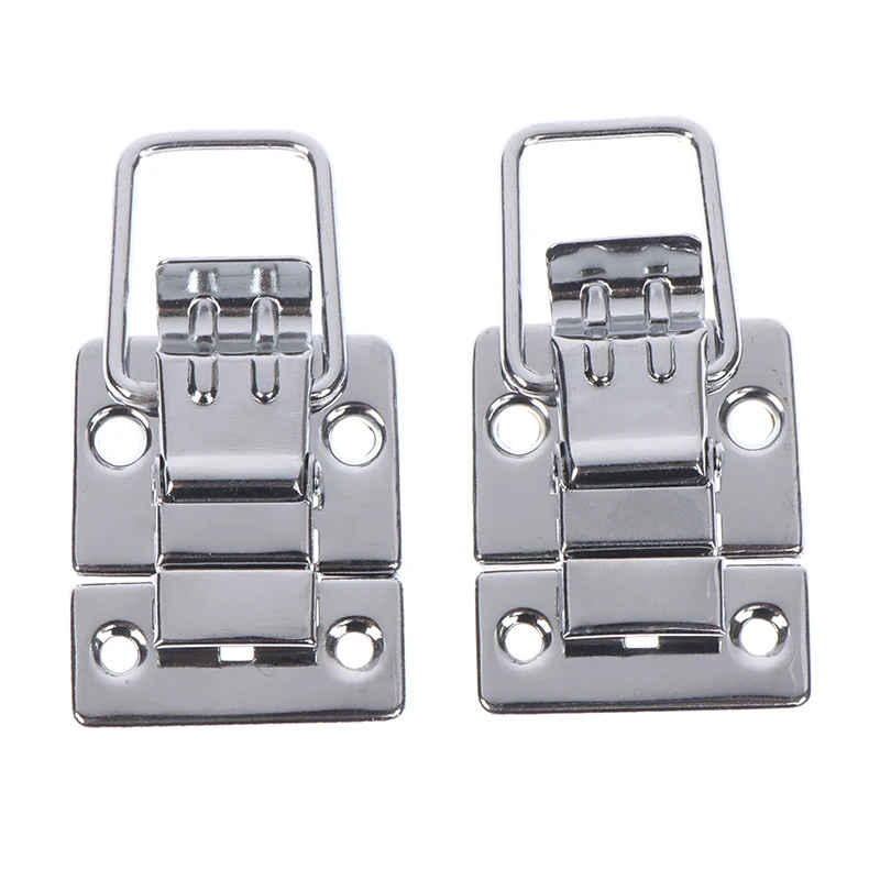 2 Sets Stainless Steel Chrome Toggle Latch For Chest Box Case Suitcase Tool Clasp Cabinet Fitting Lock Belt Hasp Buckle Hardware