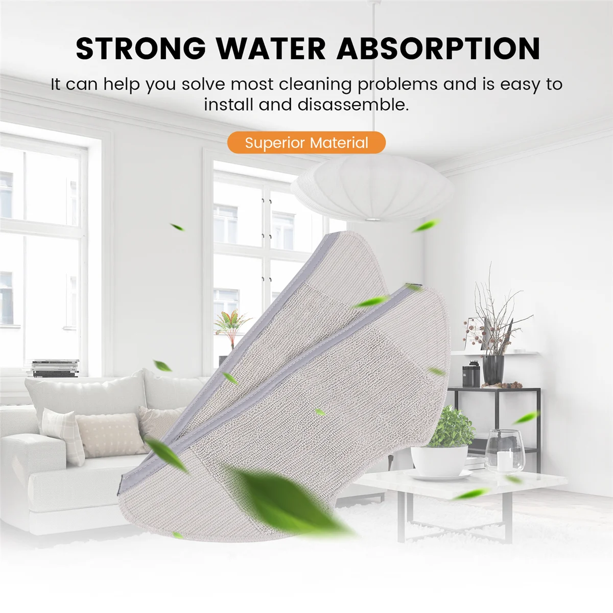 Eco-friendly Washable Mop Cloth Rags Pad for Xiaomi Mi Robot Vacuum-Mop 2 Lite / Pro /MJSTL/MJST1SHW Robot Vacuum Cleaner Access