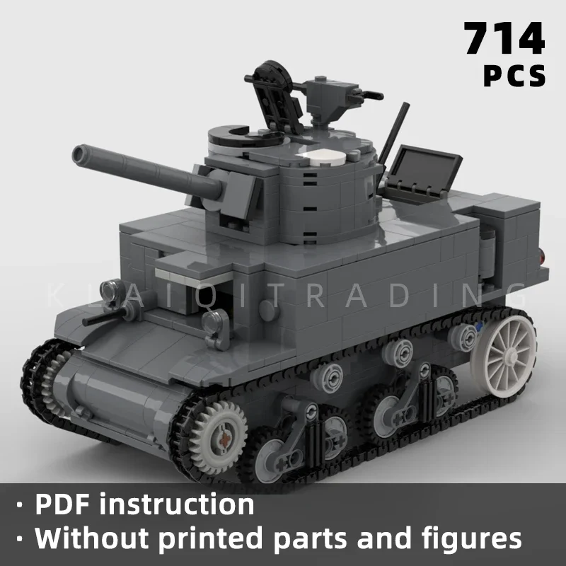 

реалистичный легкий танк США M3A1 stuart M3 M5 времен Второй мировой войны, кирпичи времен Второй мировой войны, бронированный вооруженный автомобиль, автомобильные блоки, военная армейская военная игрушка, детский подарок