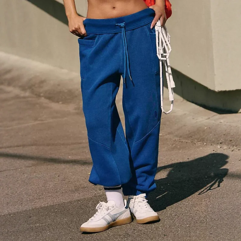 2025 New Stitched Casual Women's Sports Pants Elastic Waist Sweatpants Women