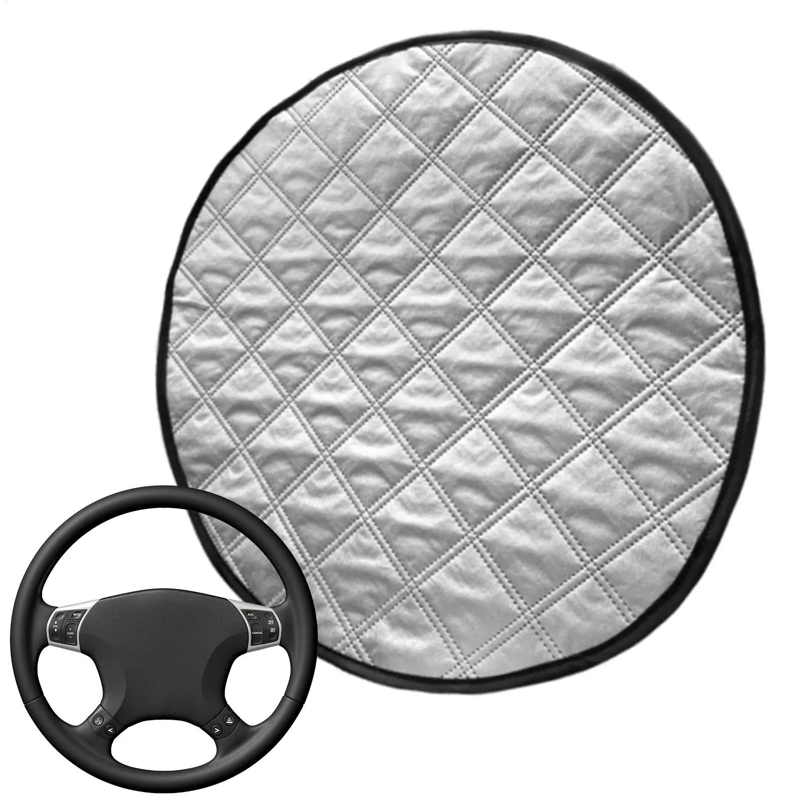 Car Steering Wheel Sunshade Cover UV Blocking Sun Visor Protector Prevent Aging Steering Sun Protection Cover for Hot Summer
