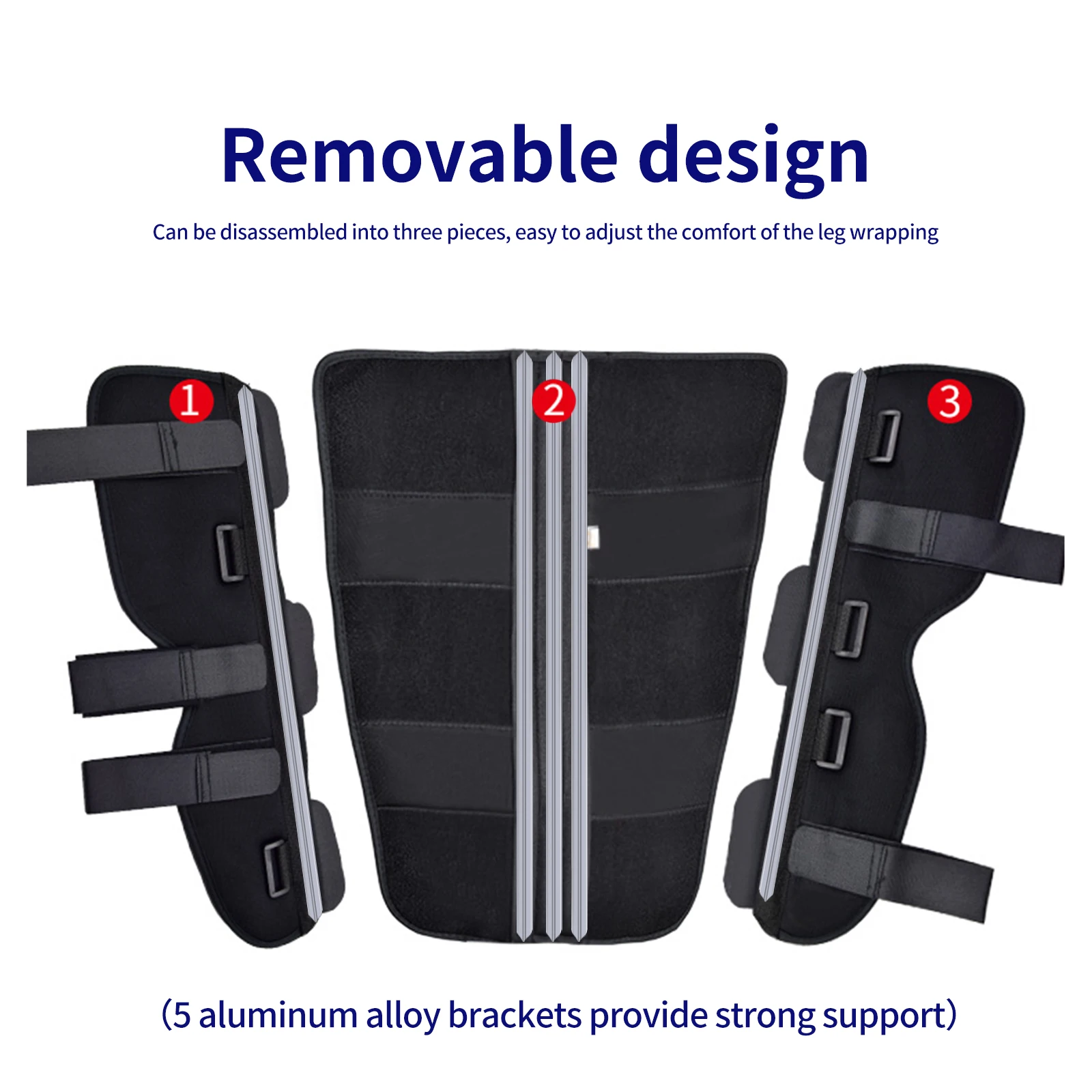 GHORTHOUD Knee Brace Protector Fracture Adjustable Splint Support Strap Knee Immobilizer Postoperative Recovery for Leg Lnjuries