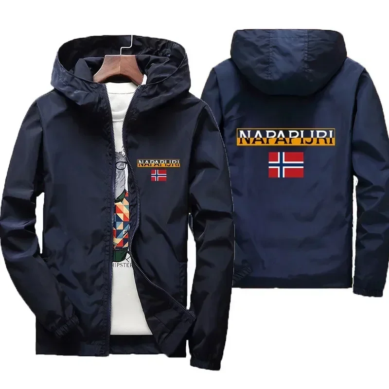 2024 primavera e autunno uomo giacca a vento Slim Fit cerniera fook giacca da uomo con cappuccio cappotto casual streetwear felpa con cappuccio