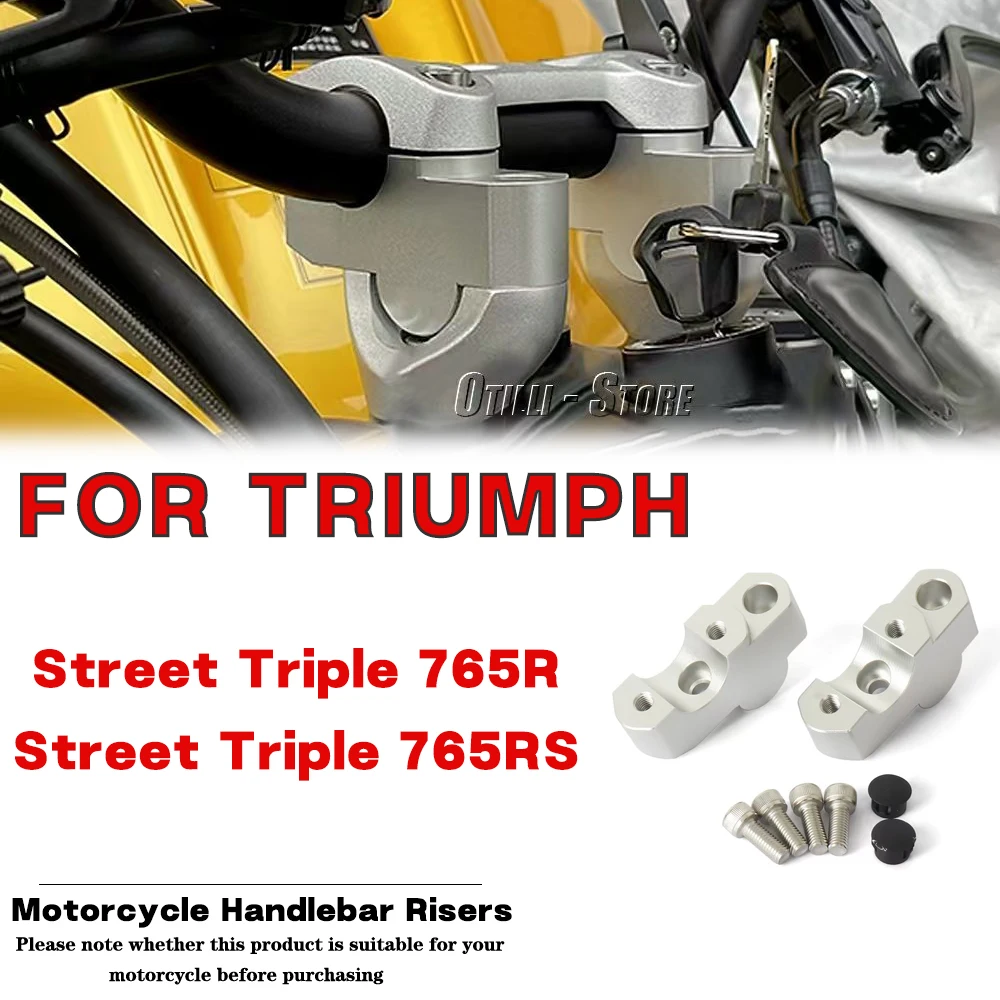 

New Motorcycle Accessories Handlebar Risers Mounting CNC Aluminum Kit For TRIUMPH Street Triple 765R 765RS