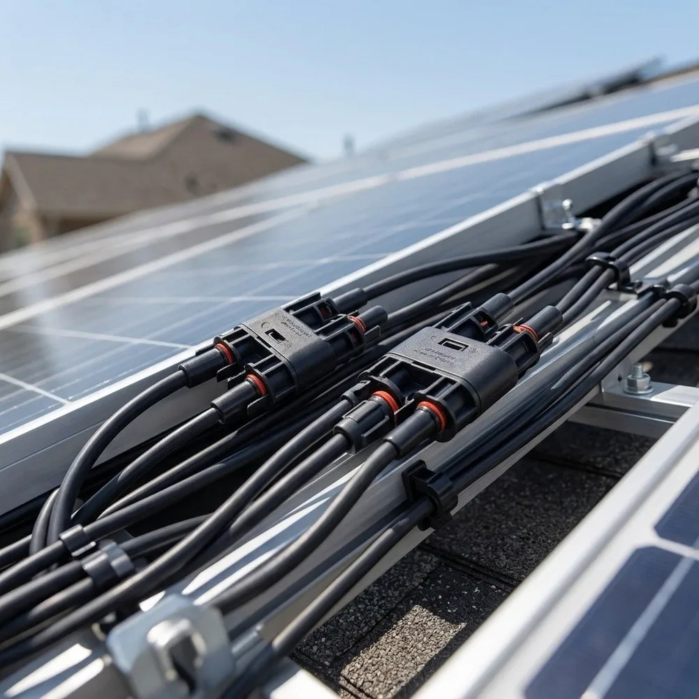 1500V for t Branch Solar Connector Combiner Splitter for Photovoltaic Installations Three Way Configuration for PV Use