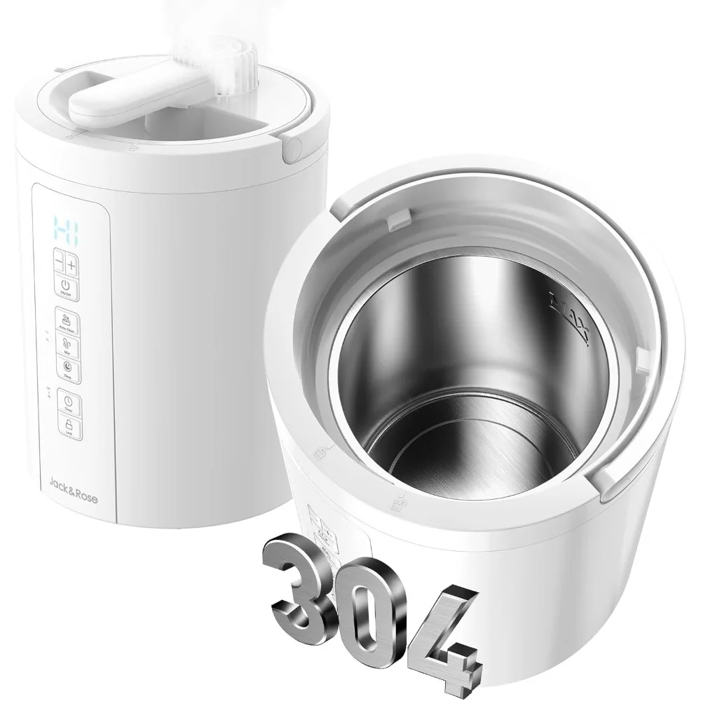 

3L Stainless Steel Humidifier for Bedroom, Warm Mist Humidifiers Easy Clean, Steam Humidifier for Living Room, Whisper-Quiet and