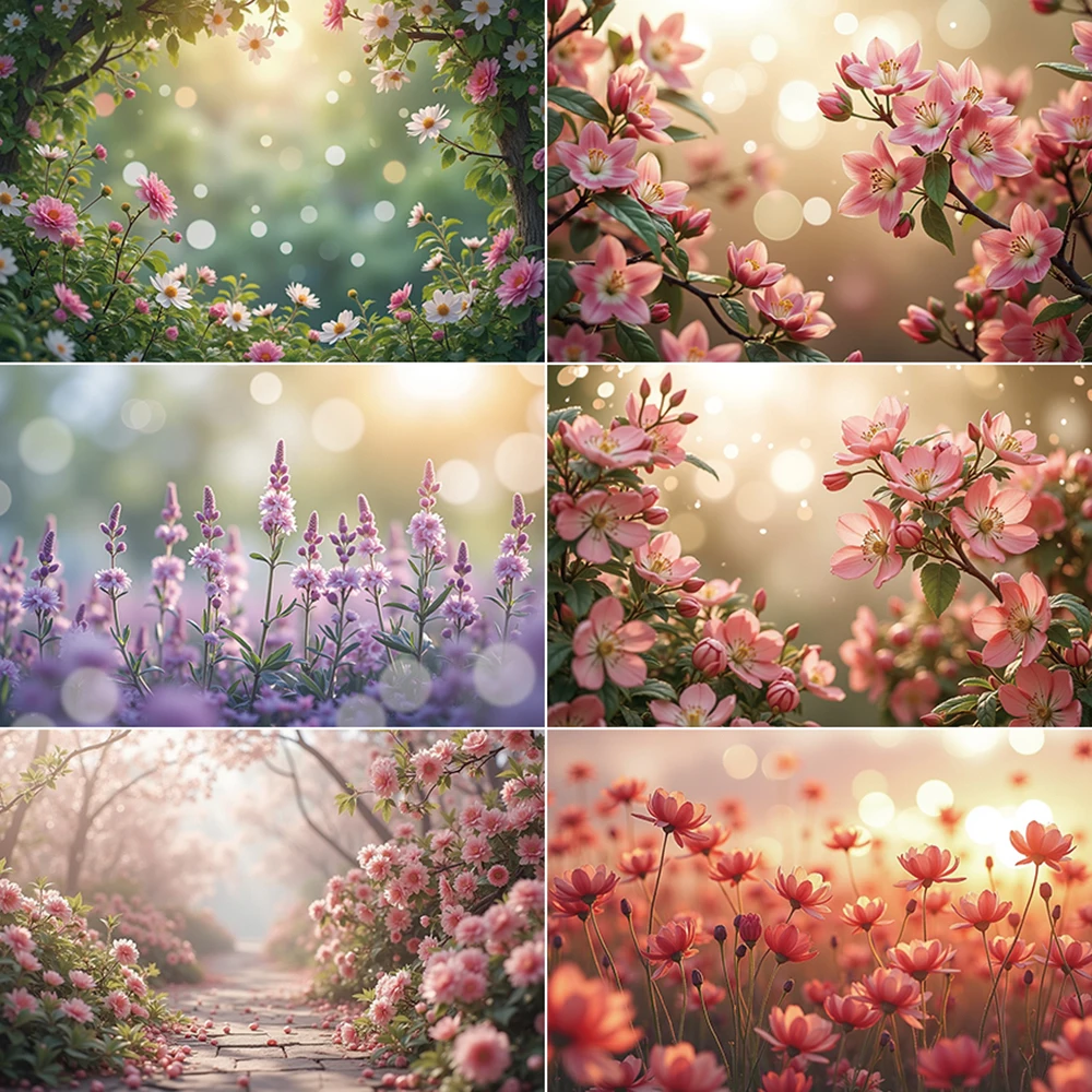 

MOON.QG Spring Photography Photo Studio Background Children Enchanted Garden Party Backdrop Home Decoration Photoshoot Supplies