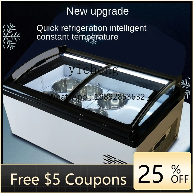 

Ice Cream Display Case Commercial Thick Cut Fried Yogurt Display Cabinet Hard Ice Cream Cabinet Freezer