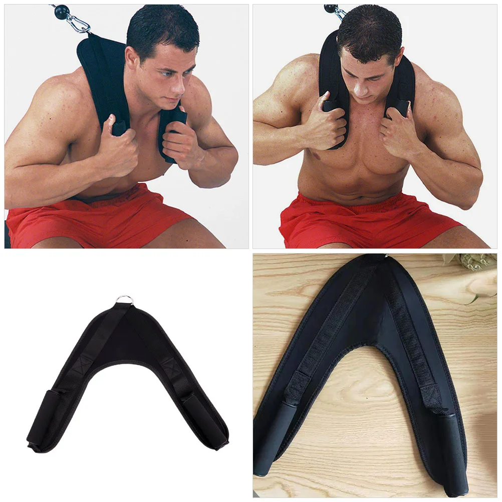 

Ab Fitness Handle Belt Gym Workout Equipment Cable Adjustable Black Exercise Attachment