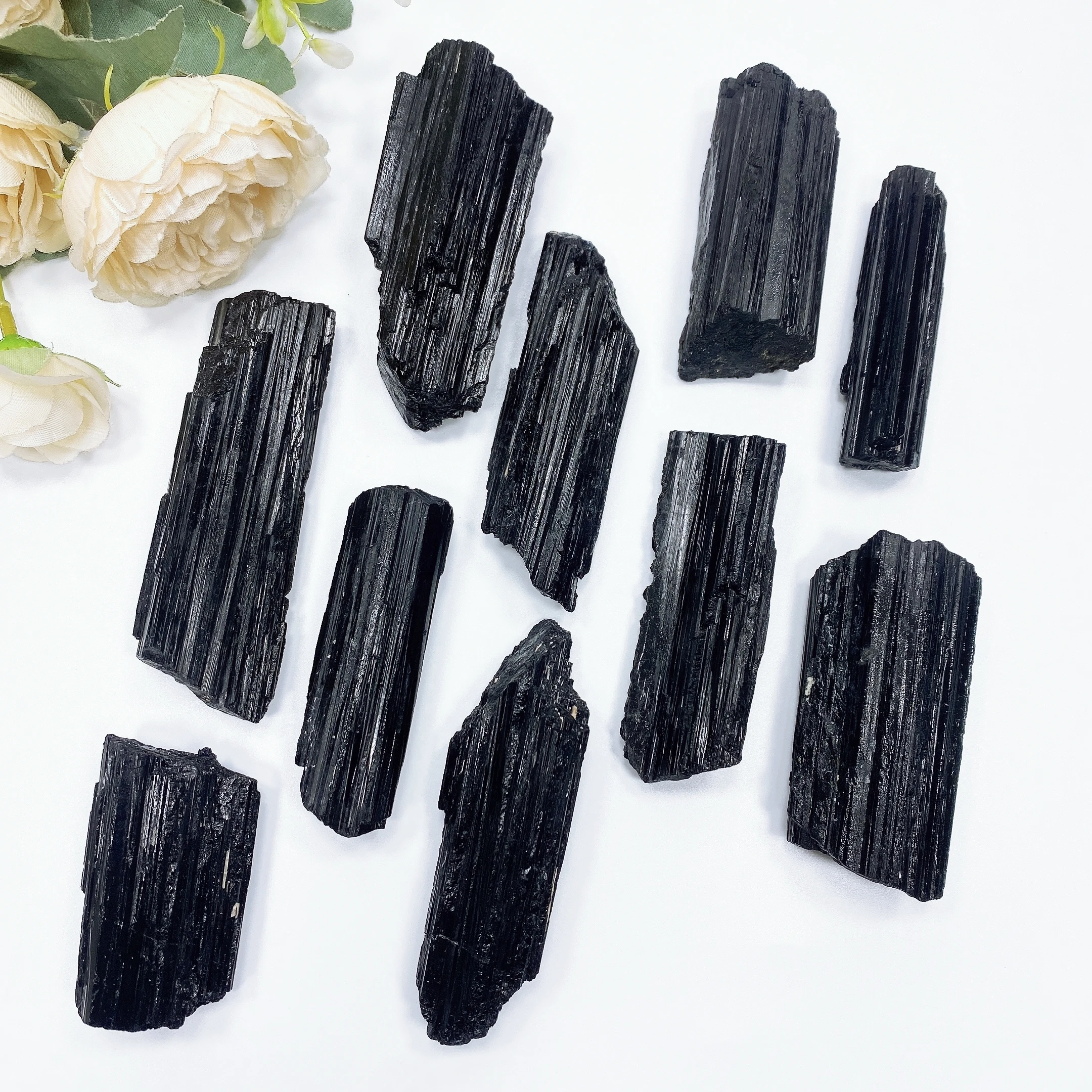 Natural Black Tourmaline Specimen Irregular Raw Crystal Rock Stone Magic Eliminate Magnetism Mineral Gemstone Energy Healing