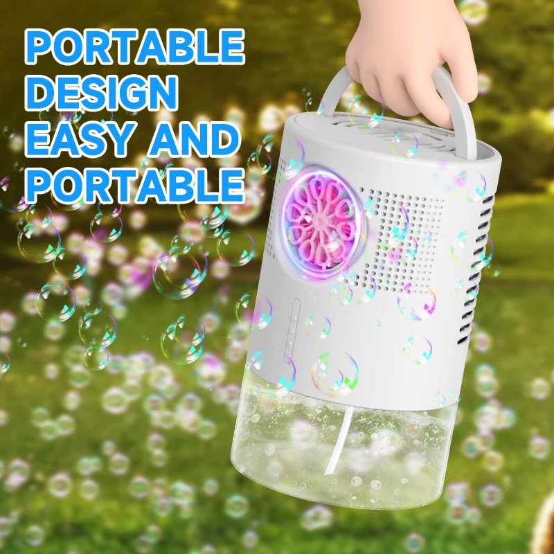Máquina de burbujas portátil de 10 orificios, pistola de burbujas de juguete automática, accesorios para eventos de boda al aire libre, recuerdos de fiesta de cumpleaños, agua al aire libre