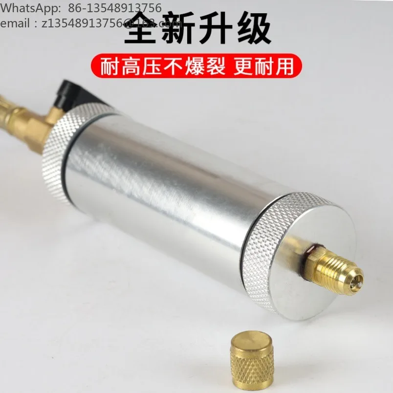AC Refrigerant Oil Injector Bottle R134a R22 Car Air Conditioner Oil Filling Pipe HVAC Charging Tool