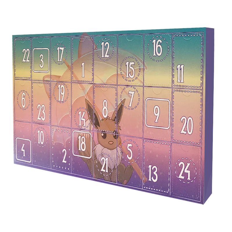 Eevee Pokemon Advent Calendar Box 2025 Merry Christmas small big large Pikachu action Figure kids Child Toy Xmas Gift 24pcs doll