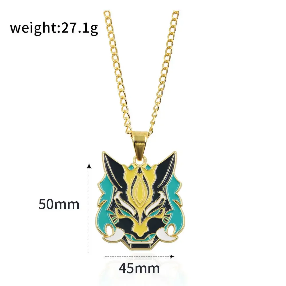 Anime Genshin Impact Cosplay Cartoon Metal Necklace Pendant Accessories Game Exquisite Xmas Birthday Gift Decoration