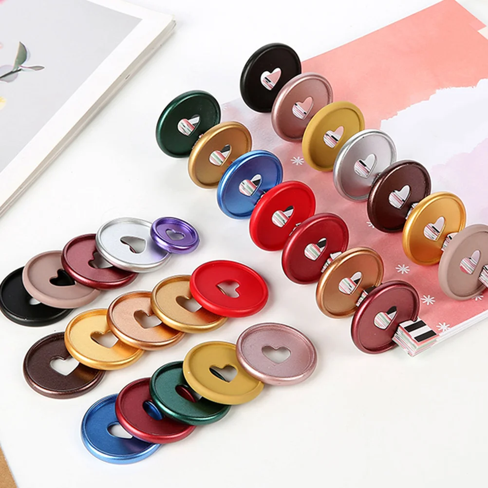 

20pcs Matte Finish Discs Hollow Design Plastic Binder Rings For Loose Leaf Paper Book Binding Supplies Office School