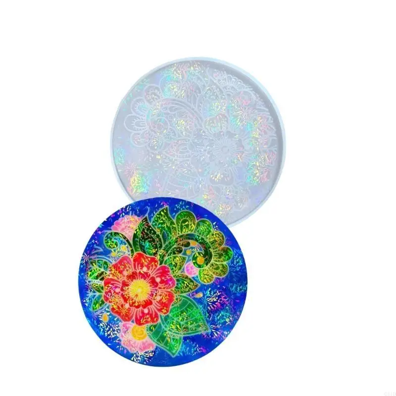 قالب دائري فريد من نوعه لتزيين المنزل، قالب من السيليكون المرن لأداة صياغة ديكور المنزل الأنيقة على شكل زهرة