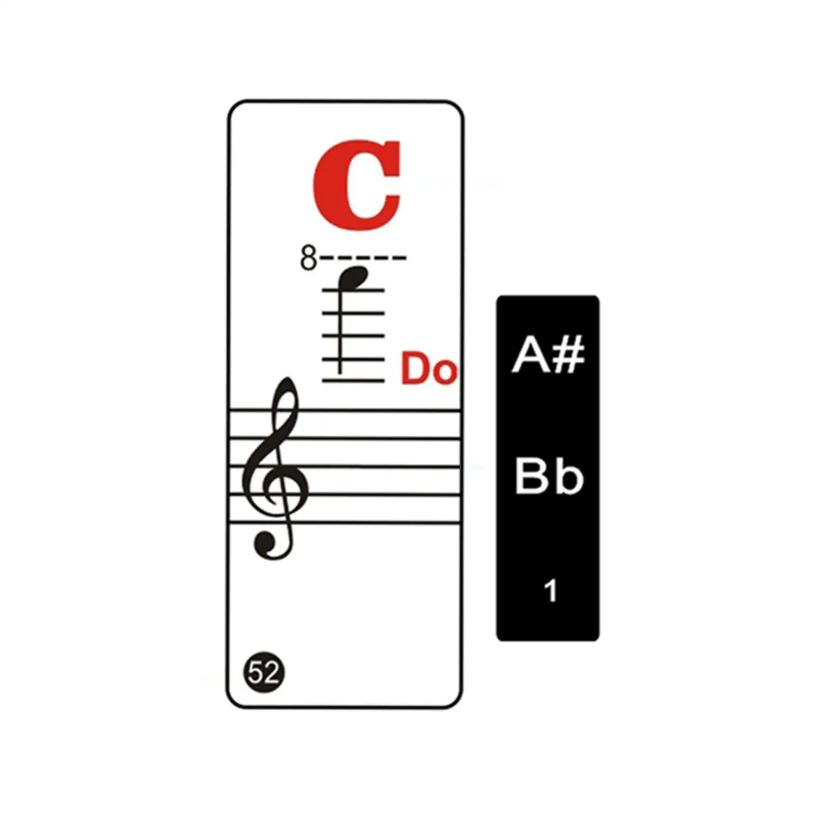 Piano Sticker White and Black Keys Piano Accessory Large Letter for 88/61/54/49/37 Key Piano Notes Guide Learning Piano Notes