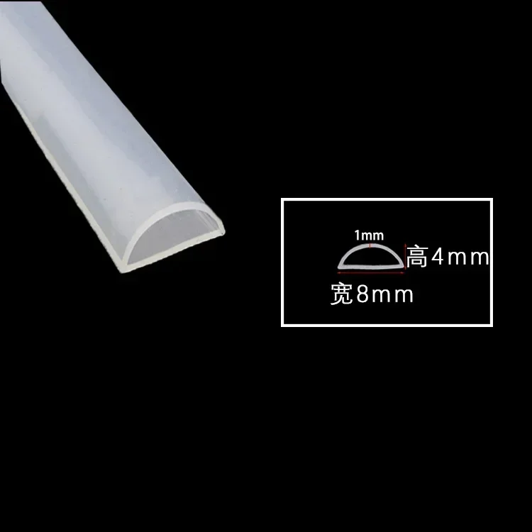 1-10 متر D شكل سيليكون المطاط ختم الشريط شبه دائرة جوفاء ارتفاع درجة الحرارة ذاتية اللصق نافذة الباب شريط عازل للصوت