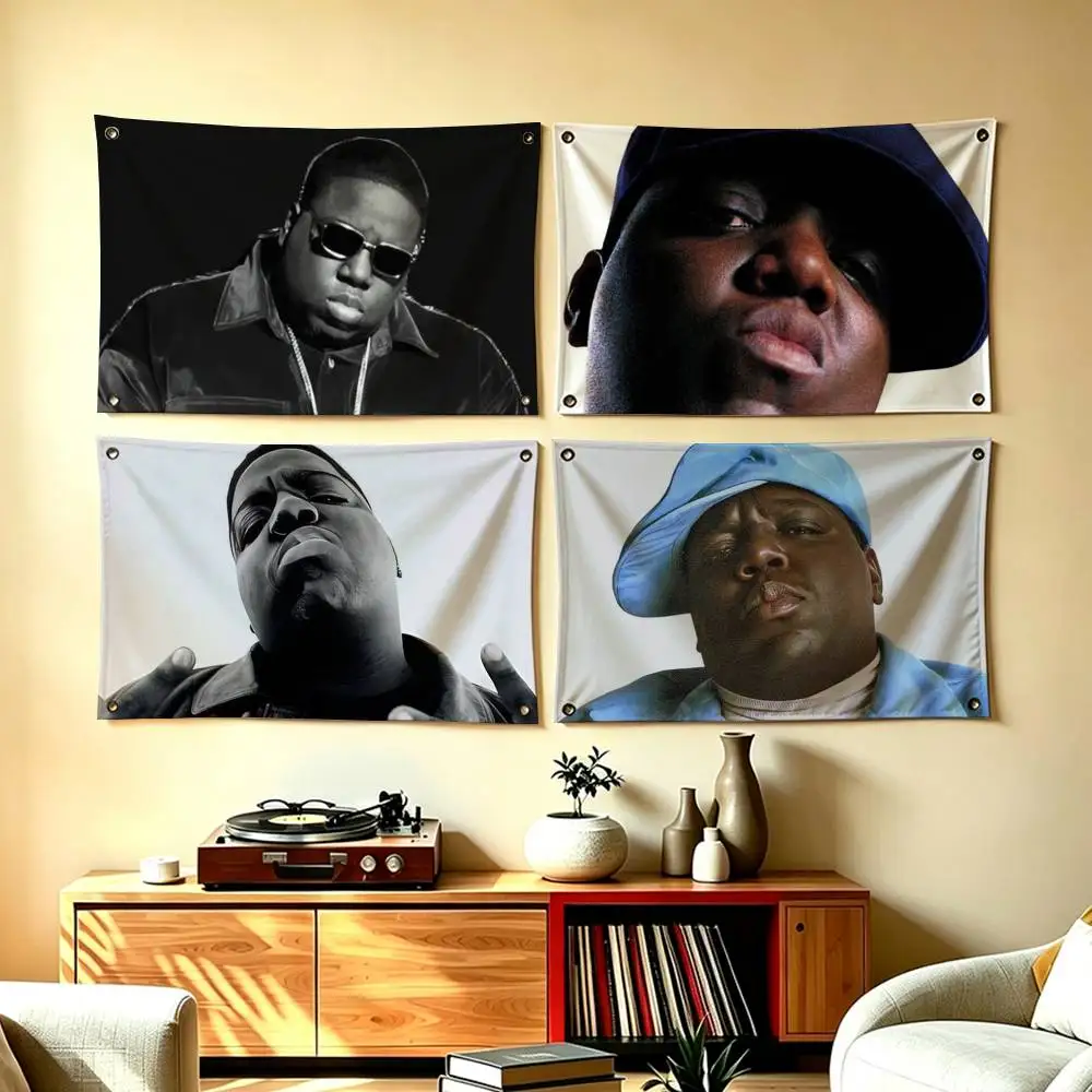 Biggie Smalls n-Notorious B-BIG Flags Wall Hanging Tapestry Outdoor Garage Room Decorative flag Background Blanket