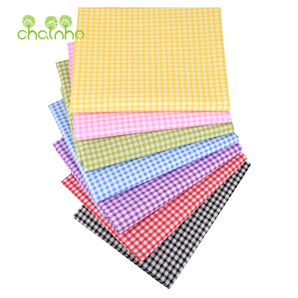 Low Density Thin Plain Cotton Fabric Bundle,Patchwork DIY Hand Sewing Material Kit,Vintage Multi-Pattern,Home Decor Cloth,15BC01