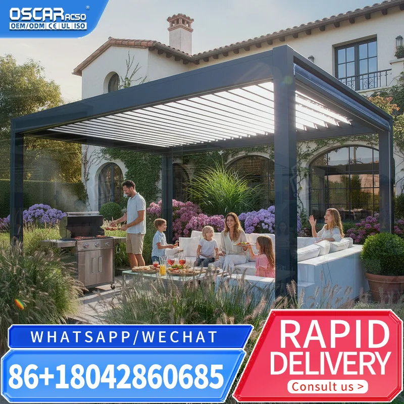 Hot Selling Design Aluminum Gazebo Outdoor Pergola for Sun and Car Shading pergola