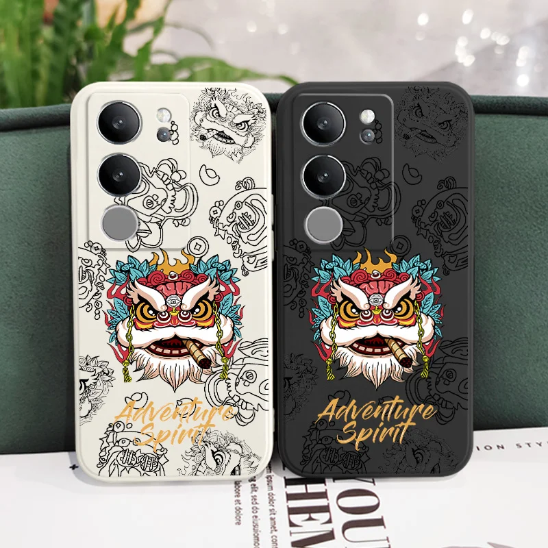 حالة الهاتف الأسد لفيفو ، غطاء سيليكون ، دخان ، V29 ، V29E ، V27 ، V27E ، V25 ، V25E ، V23 ، V23E ، V21 ، V20 ، S1 Pro ، 4G ، 5G