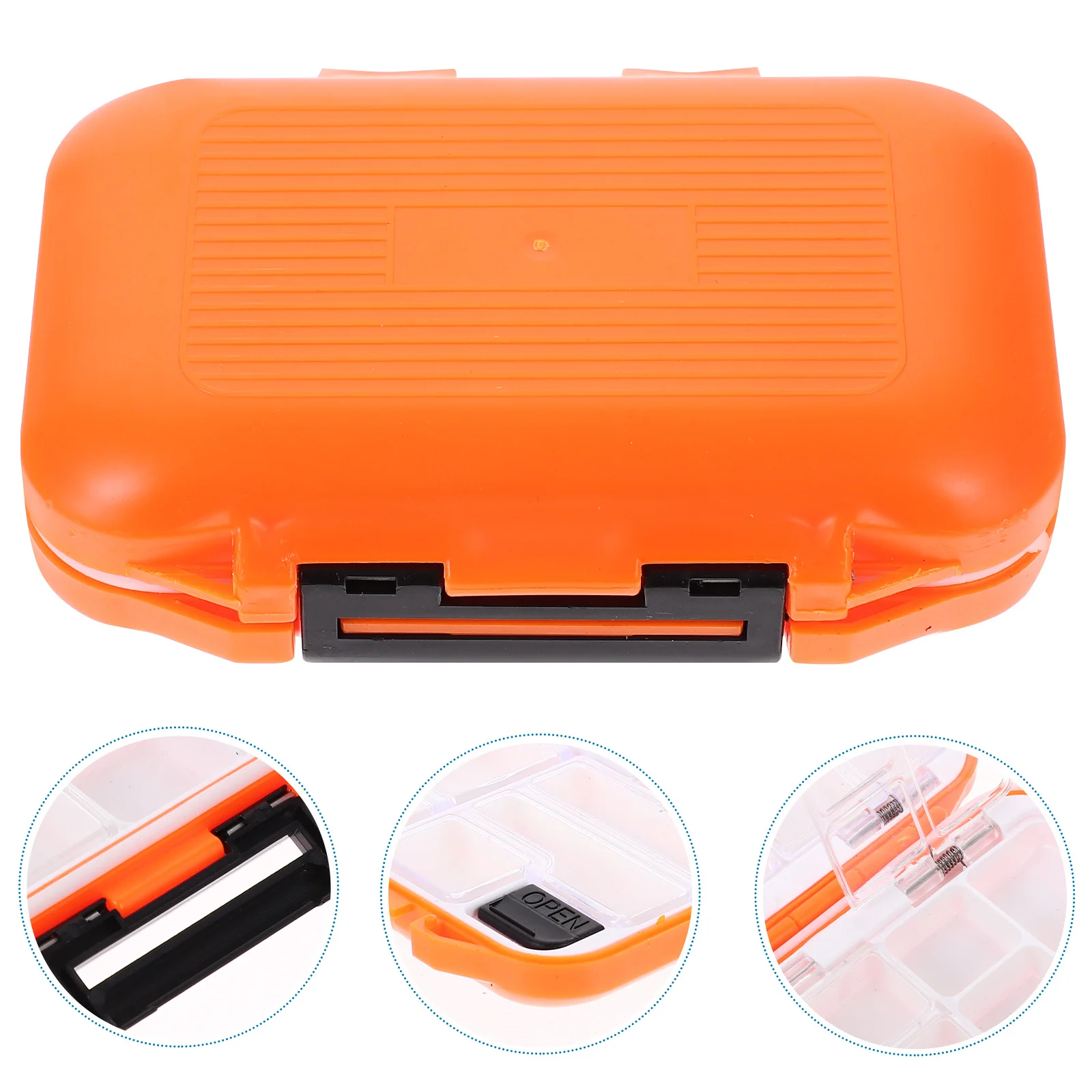 

Fish Bait Box Waterproof Transparent Double Side Lure Storage Thickened Silicone Seal Fly Fishing Tackle Organizer S Size