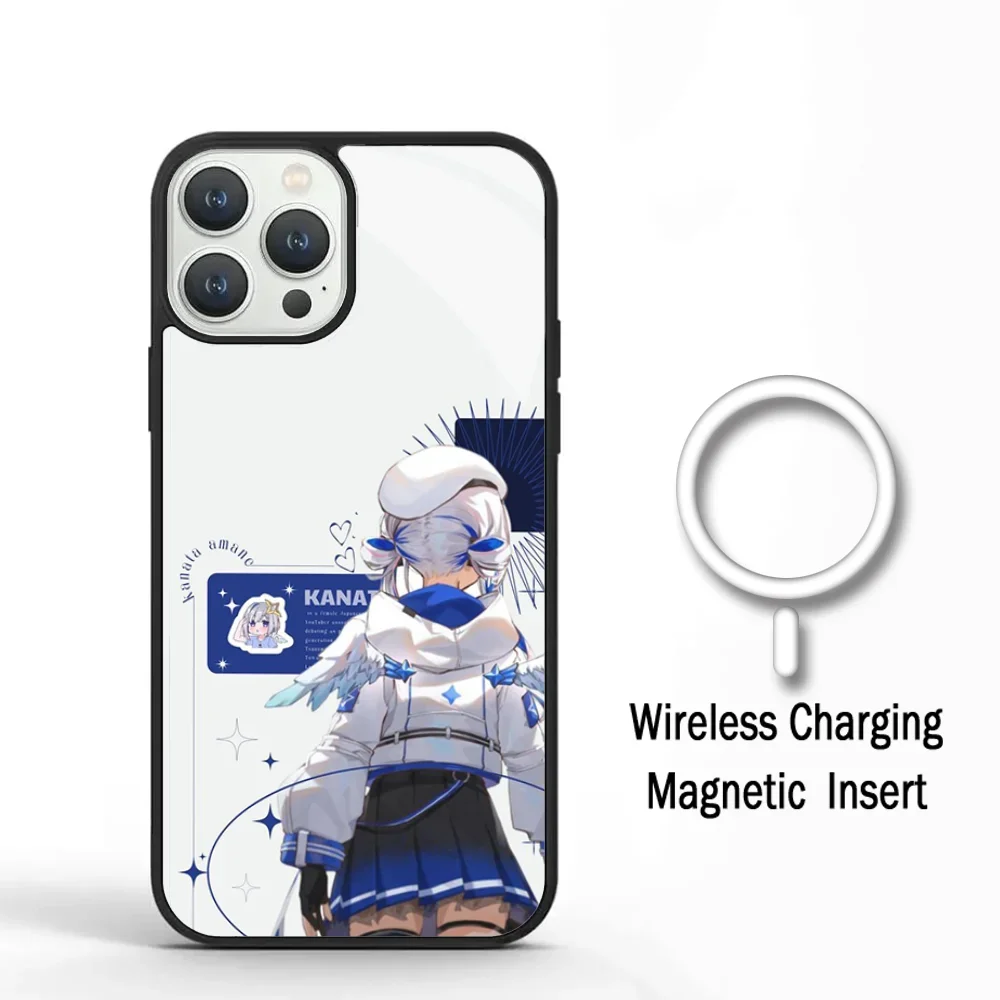 Amane Kanata Holive Phone Case For IPhone 11 12 13 14 15 Plus Pro Max Mirror Acrylic Cover For Magsafe