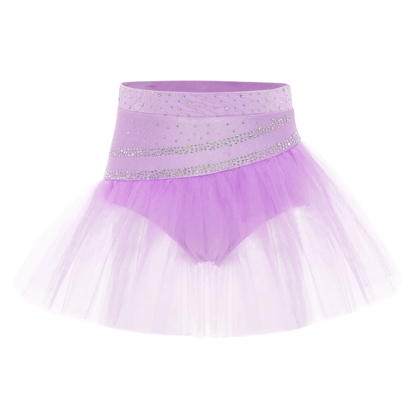 

Premium Lyrical Ballet Practice Skirt for Girls with Crystal Accents And Comfort Stretch Waist for Dance Classes Training