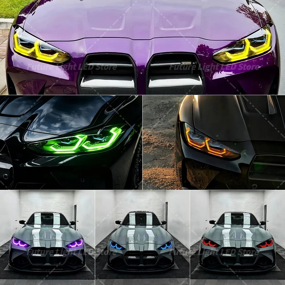 G80 DRL Module LED Angel Eyes For BMW M3 M4 G82 G83 G22 G23 G26 M440i 2021-2023 Daytime Running Lights CSL Yellow Blue Red Amber