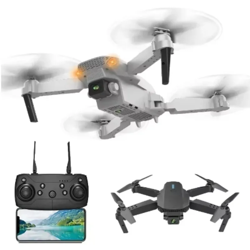 Professional E88RC Mini Drone 4K HD Camera WiFi FPV 360° Air Free Rotation Foldable Aerial Gesture Camera RC Helicopter Gift