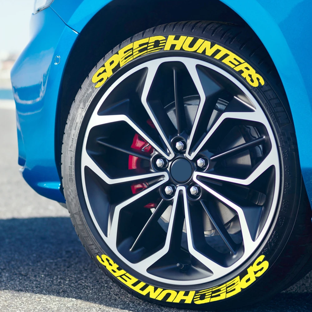 Car Tire Decals Car Tuning Universal 3D Permanent PVC Joined Tire Decor Stickers SPEEDHUNTERS Label Letters for 4 Tires