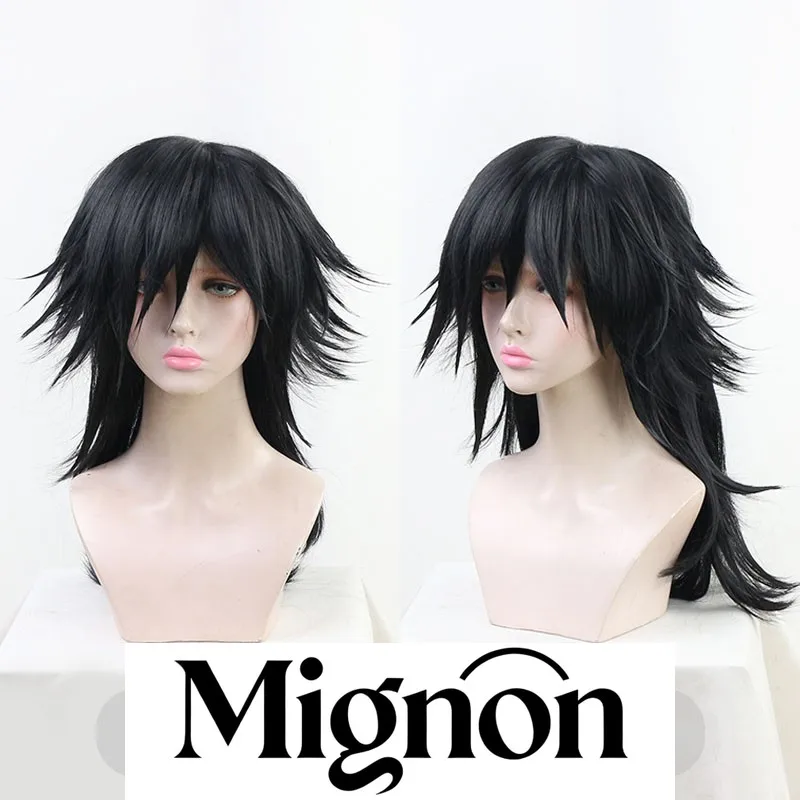 

Парик для косплея Demon Slayer Tomioka Giyu, толстые черные шипы, подарок на Хэллоуин