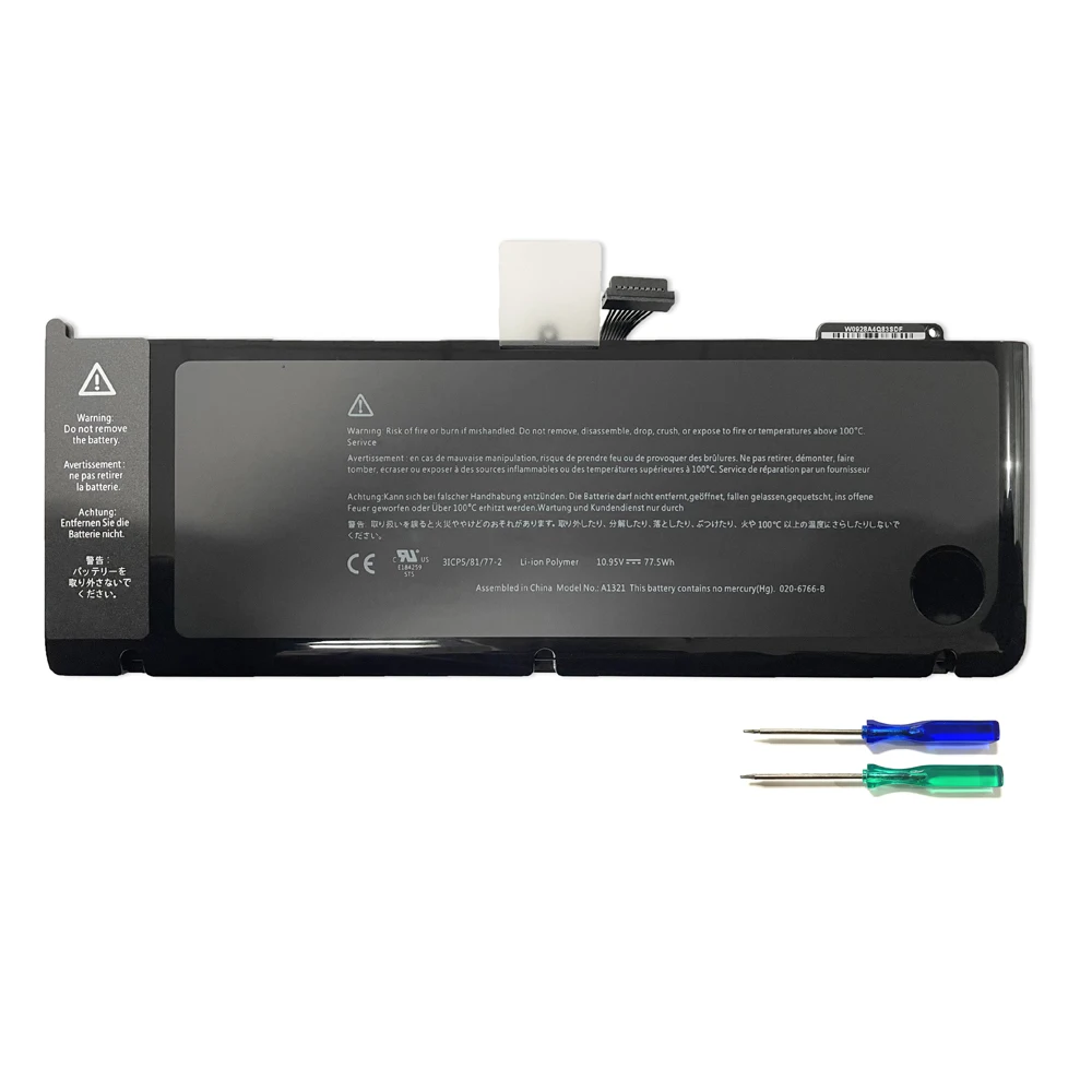 A1321 10.95V 77.5Wh Battery For Apple MacBook Pro A1286 2009 2010 Version 020-6380-A MC118LL/A MC372 MC371 MB985 MB986LL/A