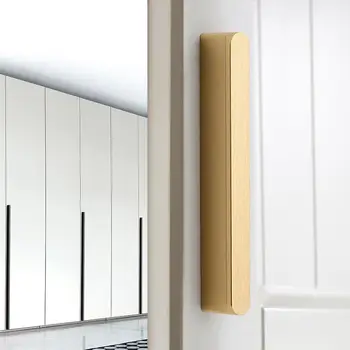 KK&FING 1KS Jednoduché zlaté kartáčované kuchyňské kliky s dlouhými dveřmi, hliníková slitina, úchyty pro skříňové dveře, nábytkové kování 10 nejlepší prodej zlaté úchytky skříněk - №9