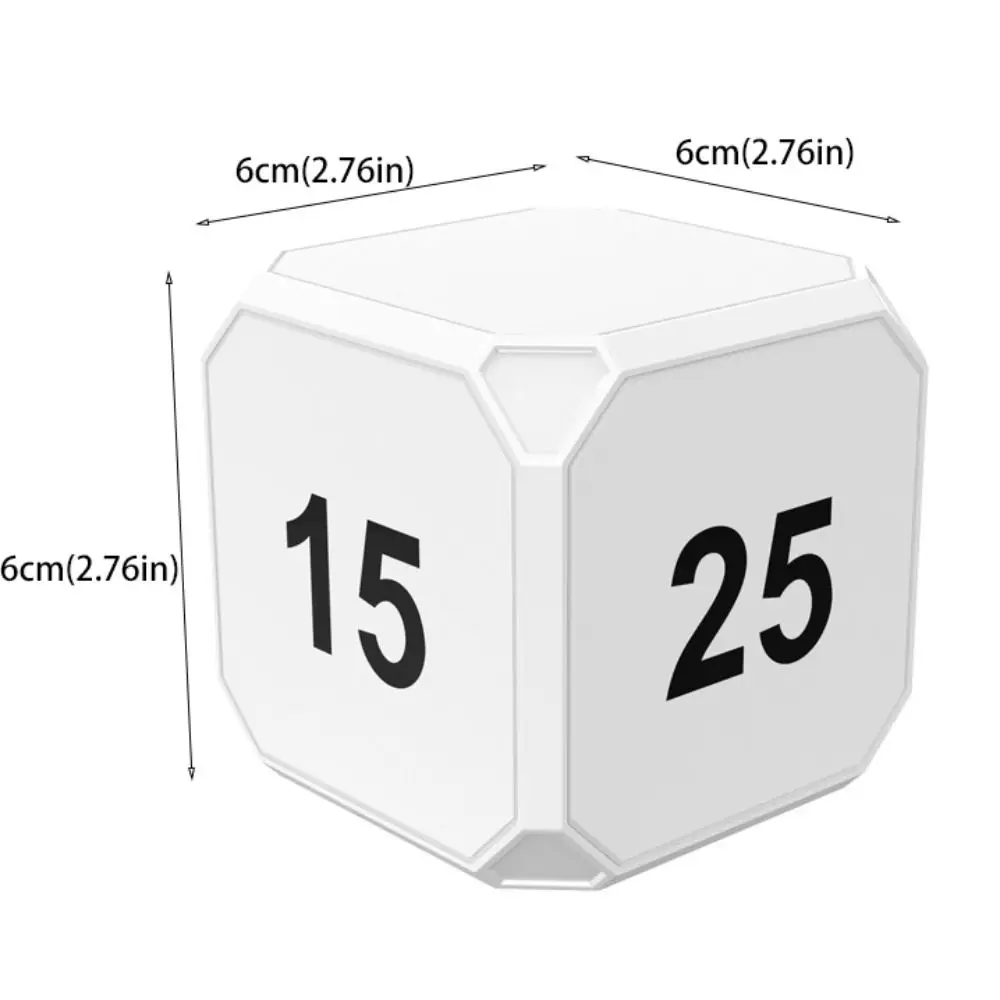 LED Display Cube Digital Timer Long Battery Life Gravity Sensor Cooking Countdown Timer Mini Flipping Preset Timer Study