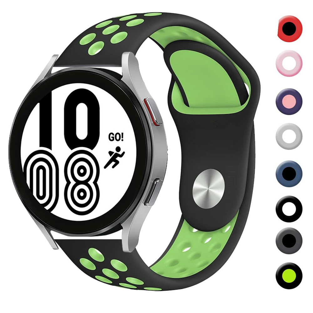 

Ремешок силиконовый для Samsung Galaxy watch 4/4 Classic/3 46 мм/42 мм/40 мм/44 мм, Воздухопроницаемый браслет для Active 2 20, 20 мм/22 мм