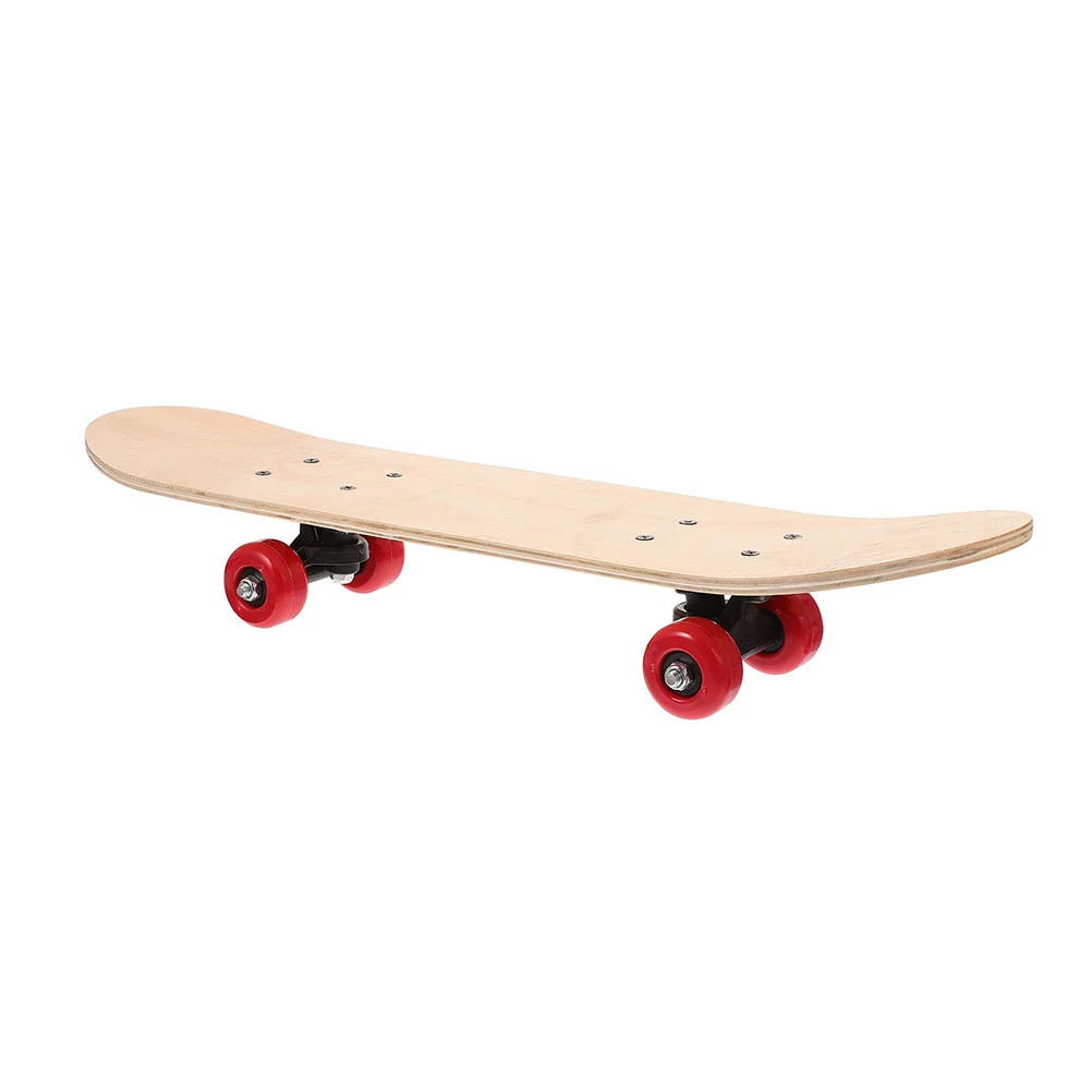 

Kids Scooter Skateboard Skateboards Interactive Fashion for Teens Light Brown Blank Trick Child