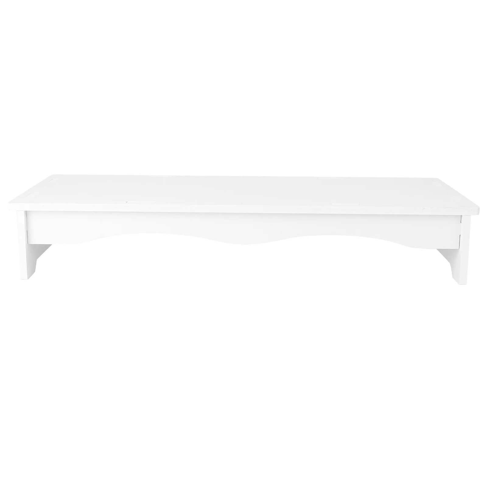 Computer Heightening Shelf Heightened Monitor Riser Desk Stand with Storage White