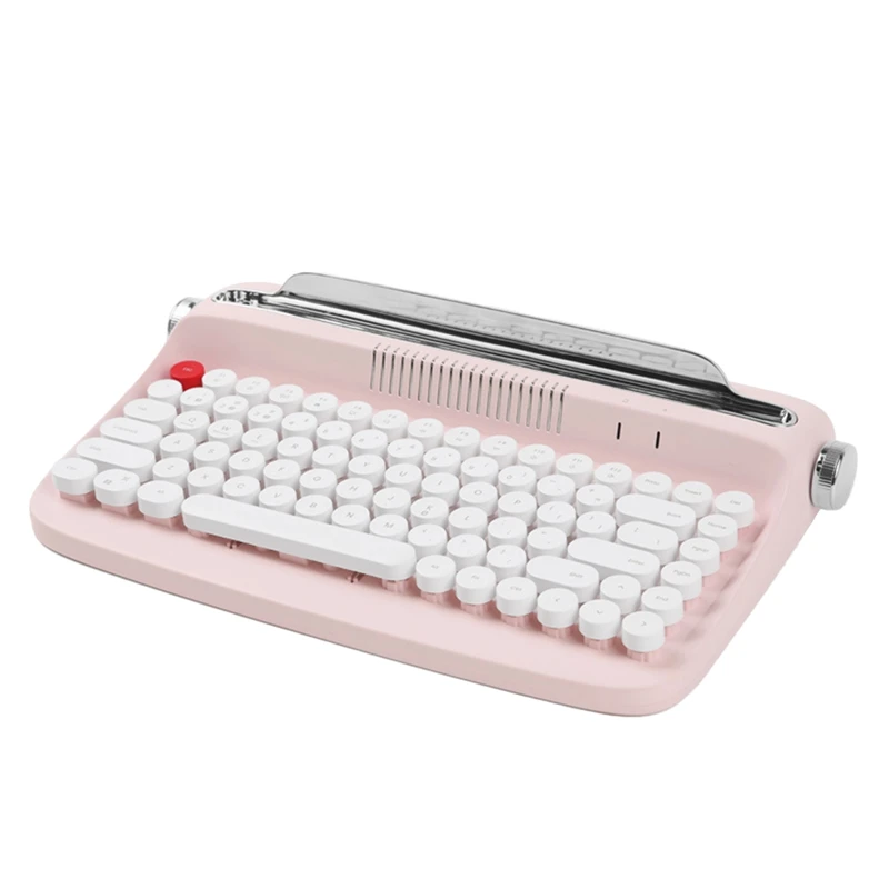 

Bluetooth Wireless Keyboard Office Typewriter Mechanical Feel Tablet Universal Retro Round Keycap Notebook Keyboard