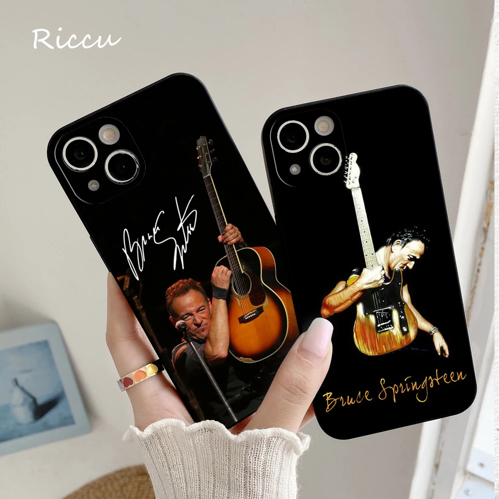 Bruce Springsteen Signed Phone Case for Iphone 15 14 11 12 Pro 8 7 14 Plus X Pro MAX 13 MINI 14 Pro XR SE 2020 Soft Phone Covers