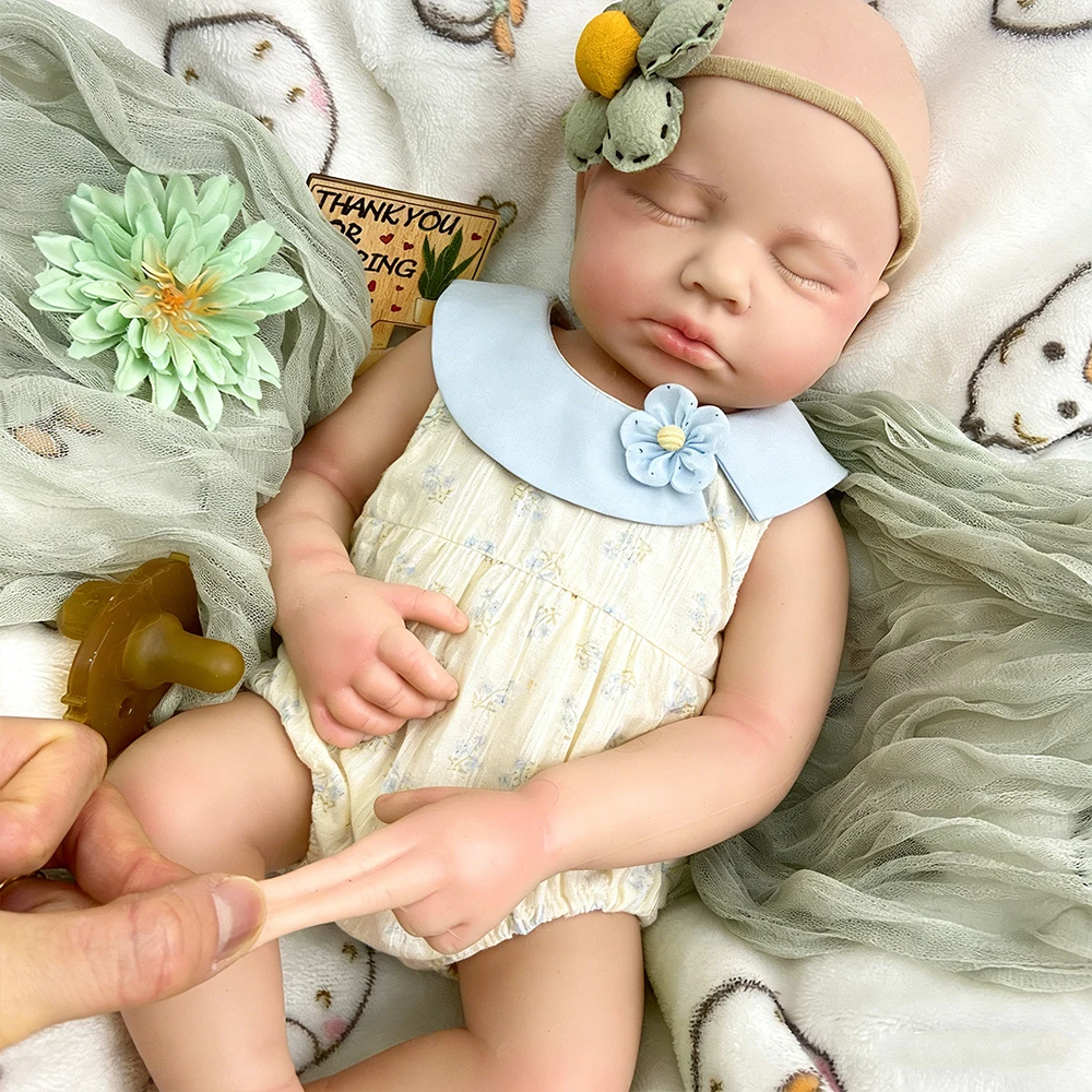 Realistic 20inch Loulou Silicone Reborn Baby Doll Soft Touch Washable Newborn Doll Anatomically Correct for Dementia Patients