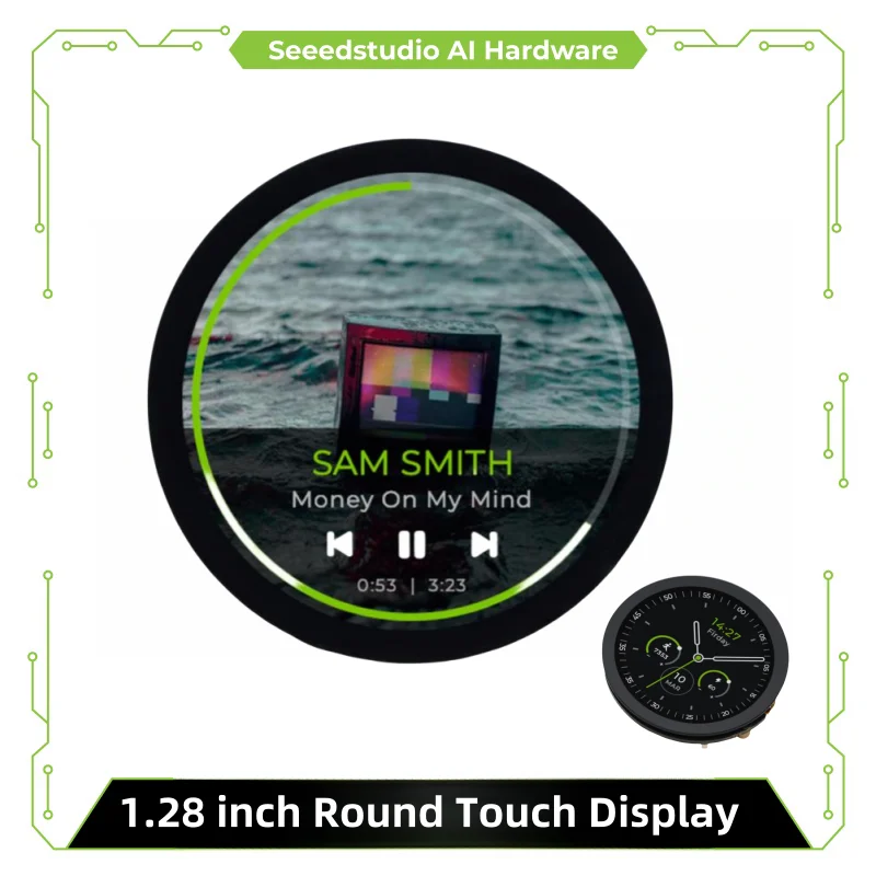 

ESP32 S3 C3 Round Display for XIAO- 1.28 inch round touch screen, 240×240 , 65k colors, RTC, charge IC, TF card slot